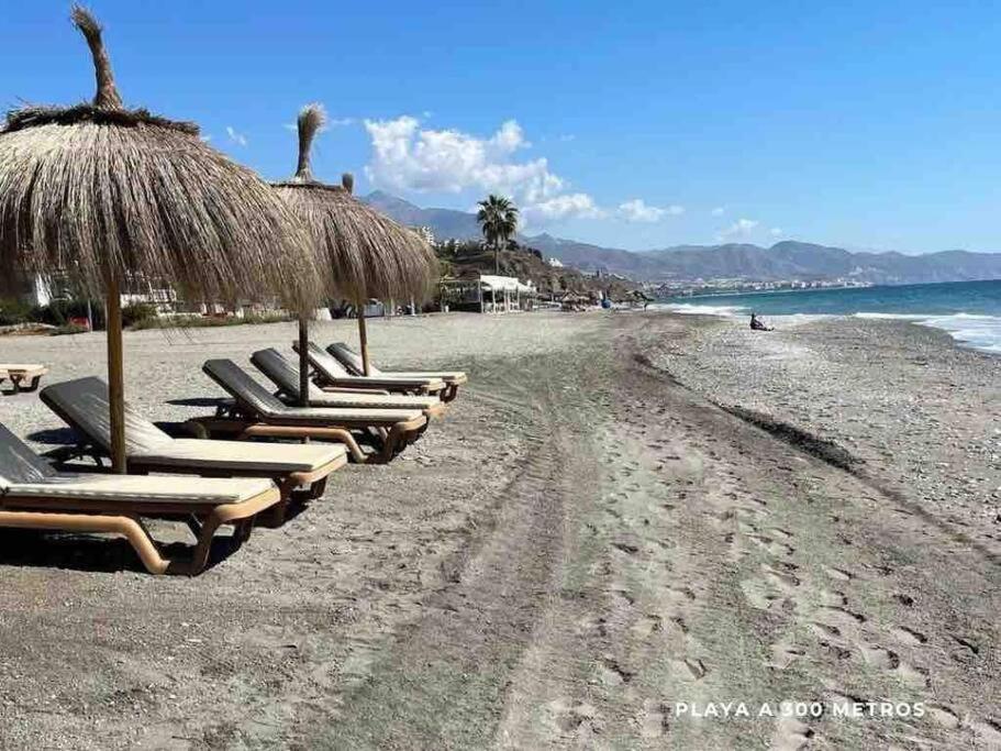 Appartement Escapada Familiar En Torrox Costa A 100M De La Playa, Vistas Al Mar Y Parking Gratis Extérieur photo